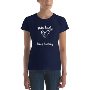 This Lady Loves Knitting (t-shirt, classic fit)