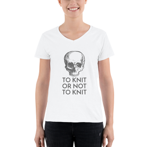 To Knit Or Not To Knit (t-shirt, V-neck)