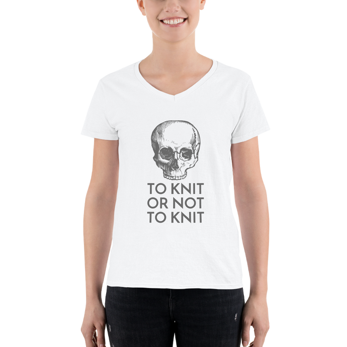 To Knit Or Not To Knit (t-shirt, V-neck)